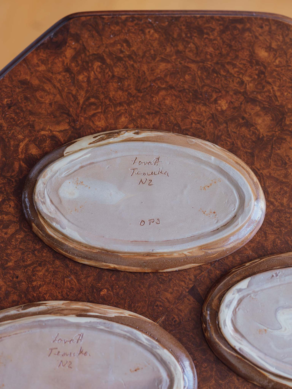 Lovatt Temuka NZ Te Rona Marbleware Oval Platter