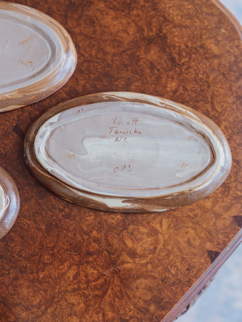 Lovatt Temuka NZ Te Rona Marbleware Oval Platter
