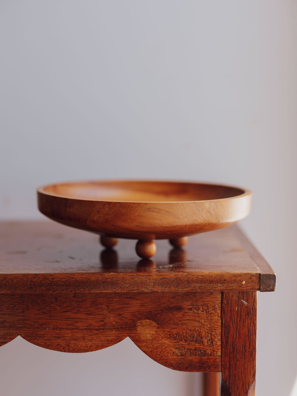 Hand-Turned Rimu Wood Footed Bowl NZ