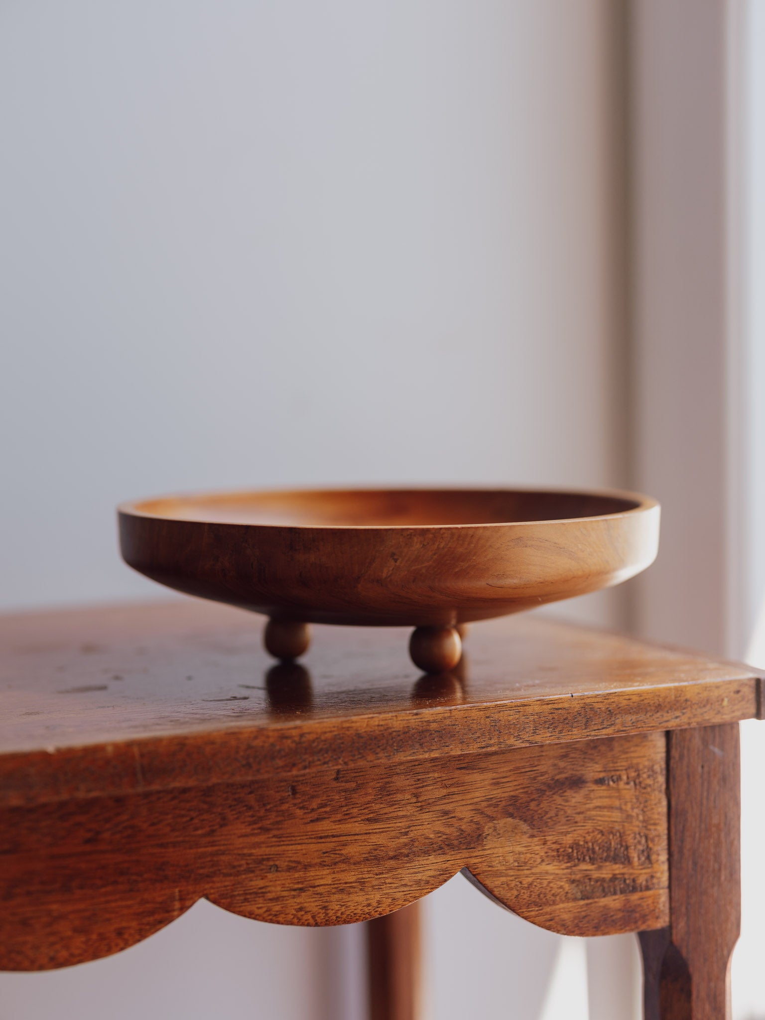 Hand-Turned Rimu Wood Footed Bowl NZ