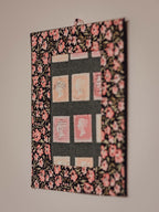 Handmade Fabric Frame with Penny Red Stamp Print