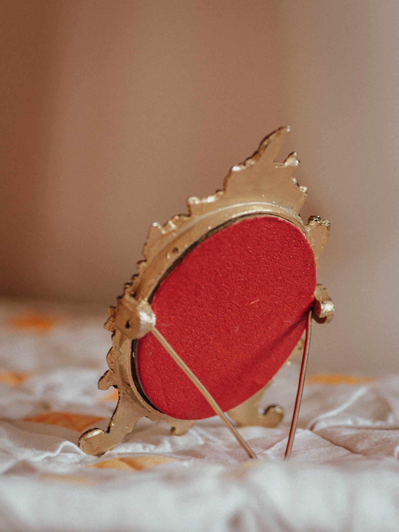 Miniature Ornate Brass Photo Frame