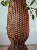 Handmade Nelson Wicker Plant Stand, 1980s