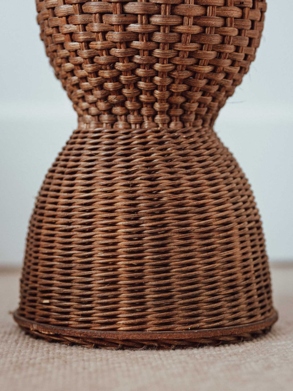 Handmade Nelson Wicker Plant Stand, 1980s