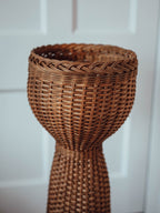 Handmade Nelson Wicker Plant Stand, 1980s