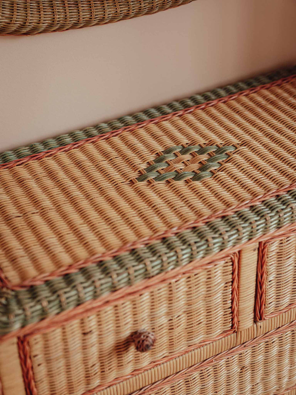 Vintage Rattan Chest of Drawers