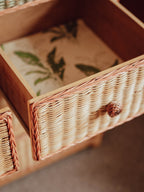 Vintage Rattan Chest of Drawers