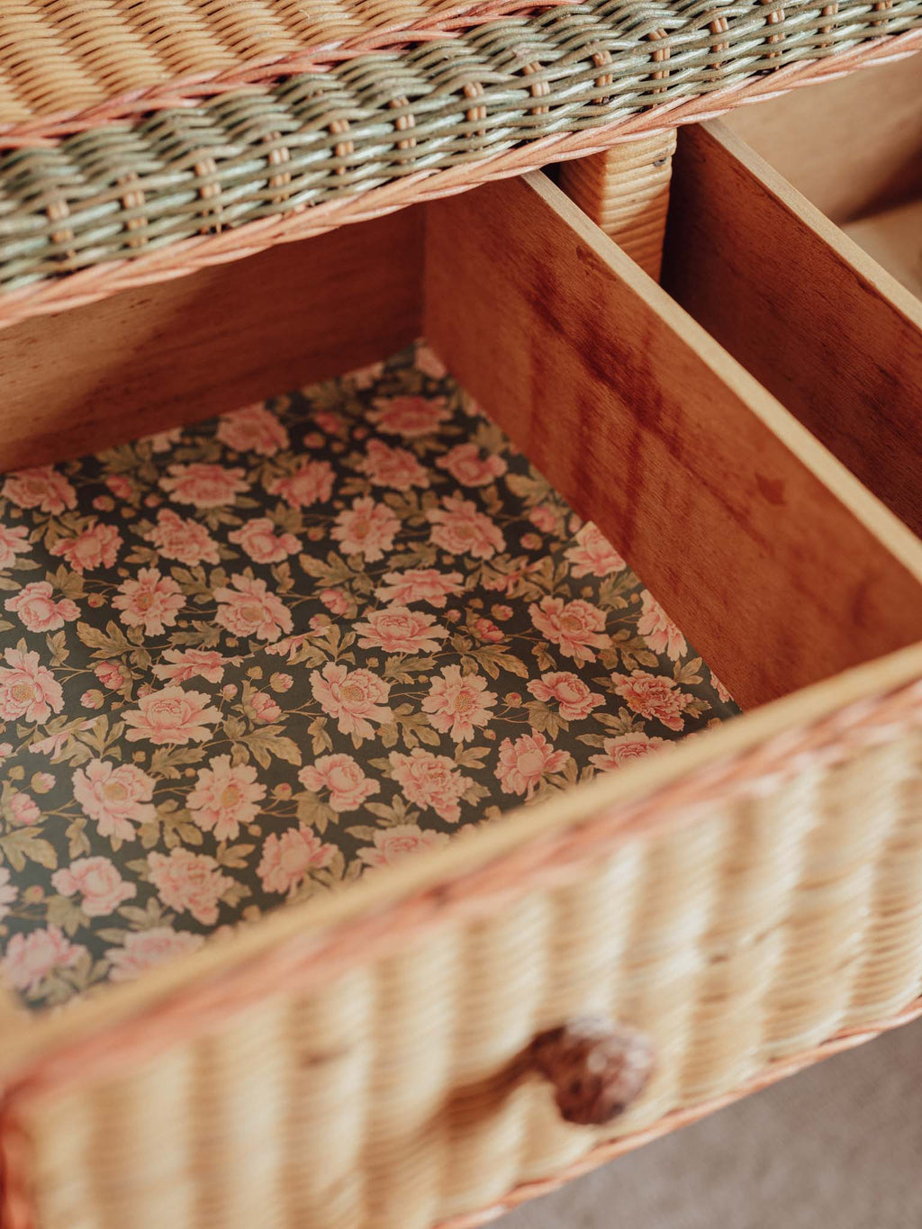 Vintage Rattan Chest of Drawers