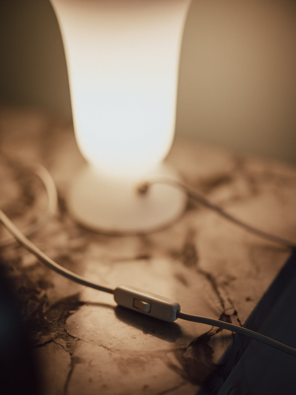 Där Lighting Clara White Opaque Uplighter Table Lamp