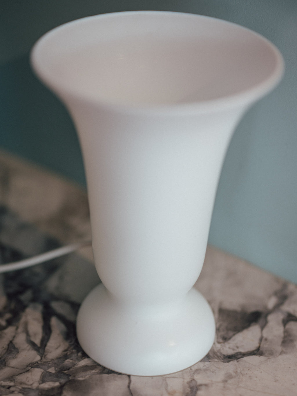 Där Lighting Clara White Opaque Uplighter Table Lamp