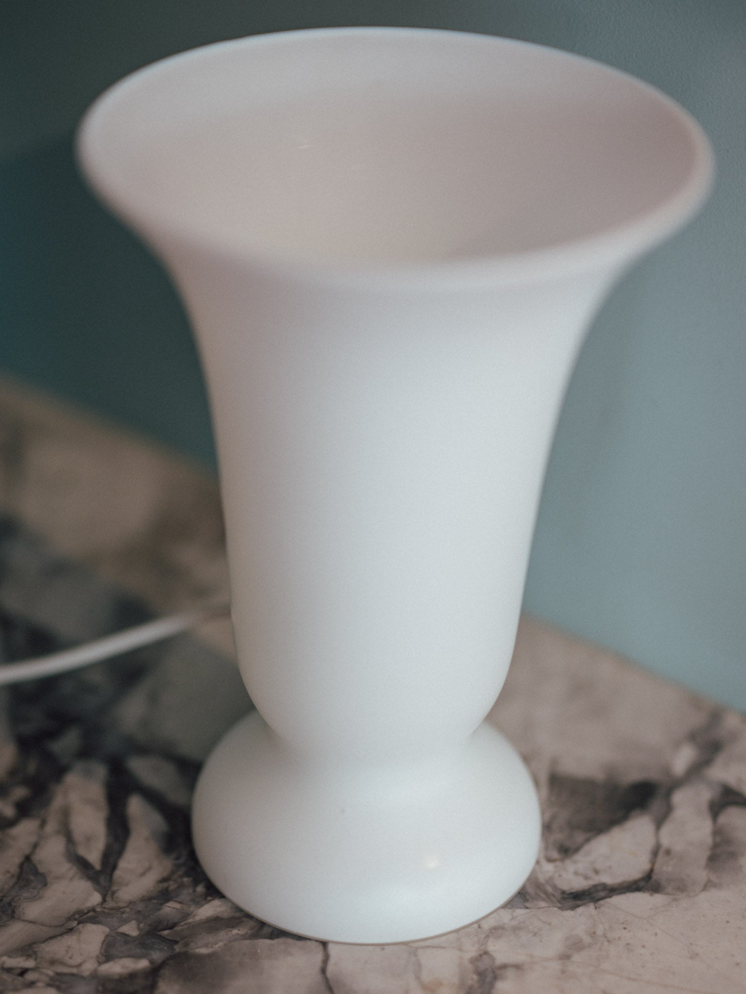 Där Lighting Clara White Opaque Uplighter Table Lamp