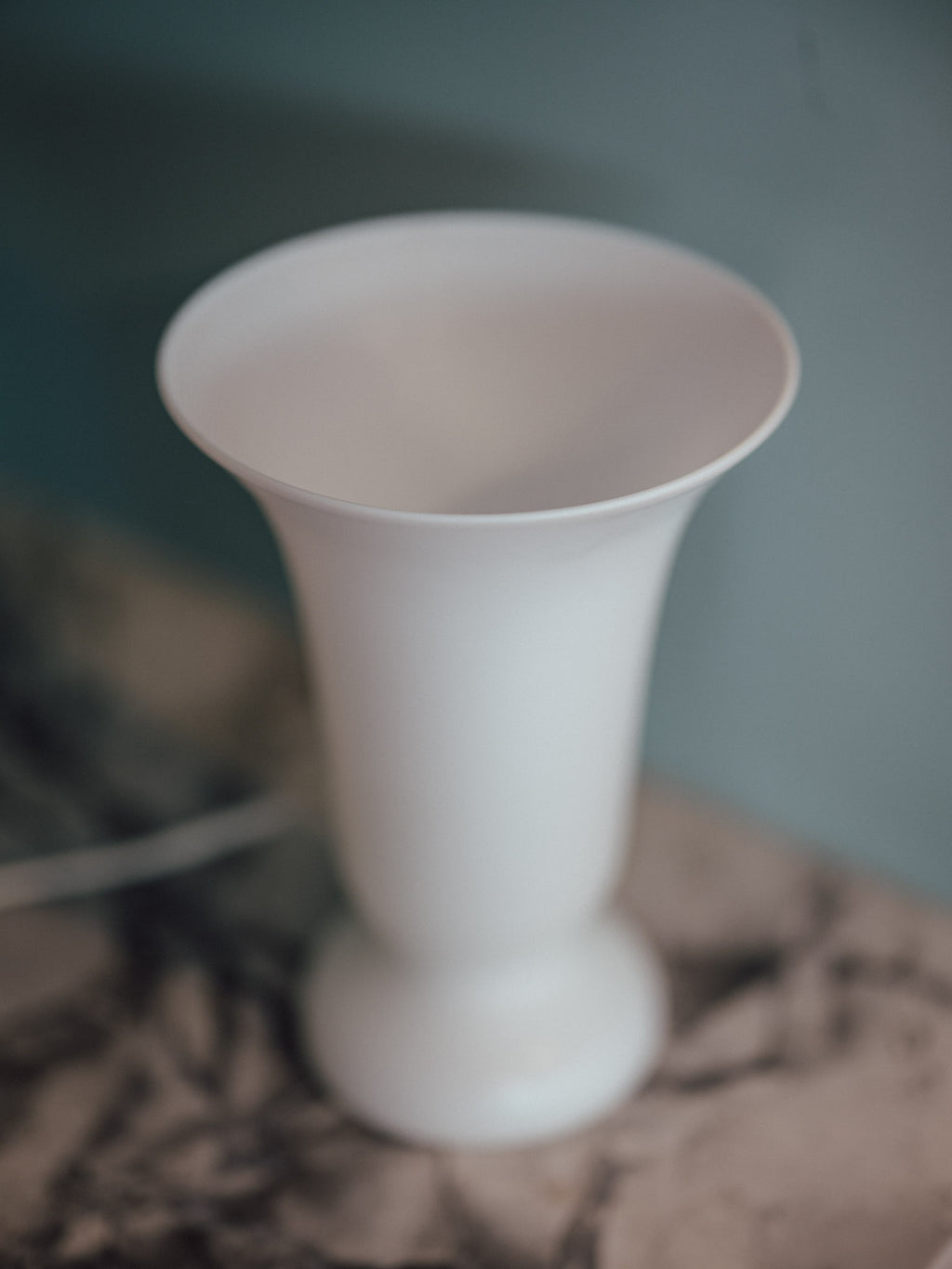 Där Lighting Clara White Opaque Uplighter Table Lamp