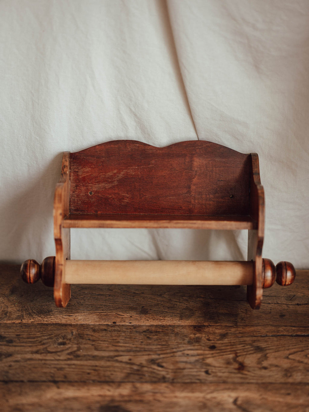 Vintage Wooden Paper Towel Holder