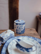Burleighware Blue Willow Biscuit Caddy