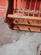Handmade Vintage Pine Plate Rack with Lucky Penny
