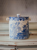Burleighware Blue Willow Biscuit Caddy