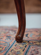 French Louis XV Style Leather Armchair