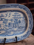 Antique Blue Willow Pearlware Platter c.1800–1825
