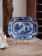 Flow Blue Lahore Platter c 1891