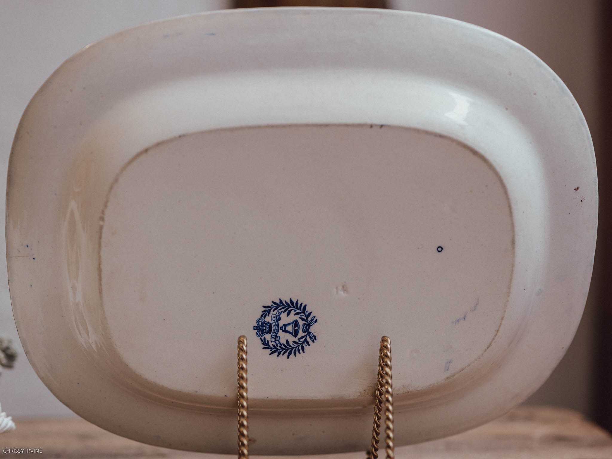 Blue Willow Transferware Platter - J. & M.P. Bell & Co., Glasgow, c.1855–1880