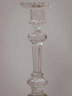 Pair of Victorian Pressed Glass Candlesticks with Figural Bird Bases