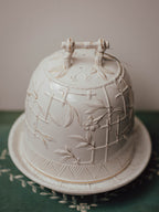 Antique English Cheese Dome and Stand