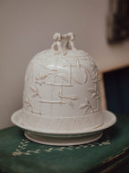 Antique English Cheese Dome and Stand