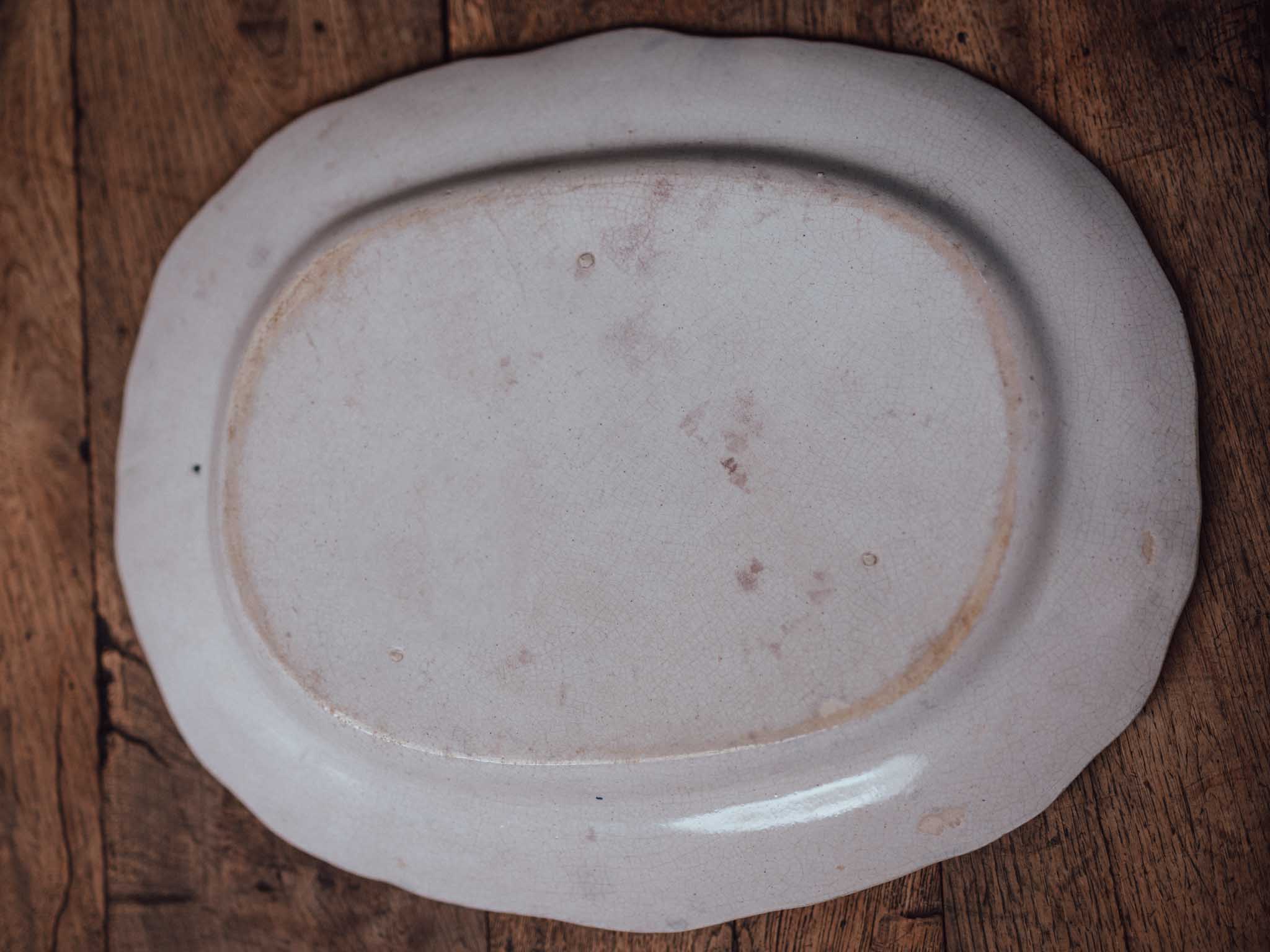 Medium Victorian Blue & White 'Asiatic Pheasants' Platter