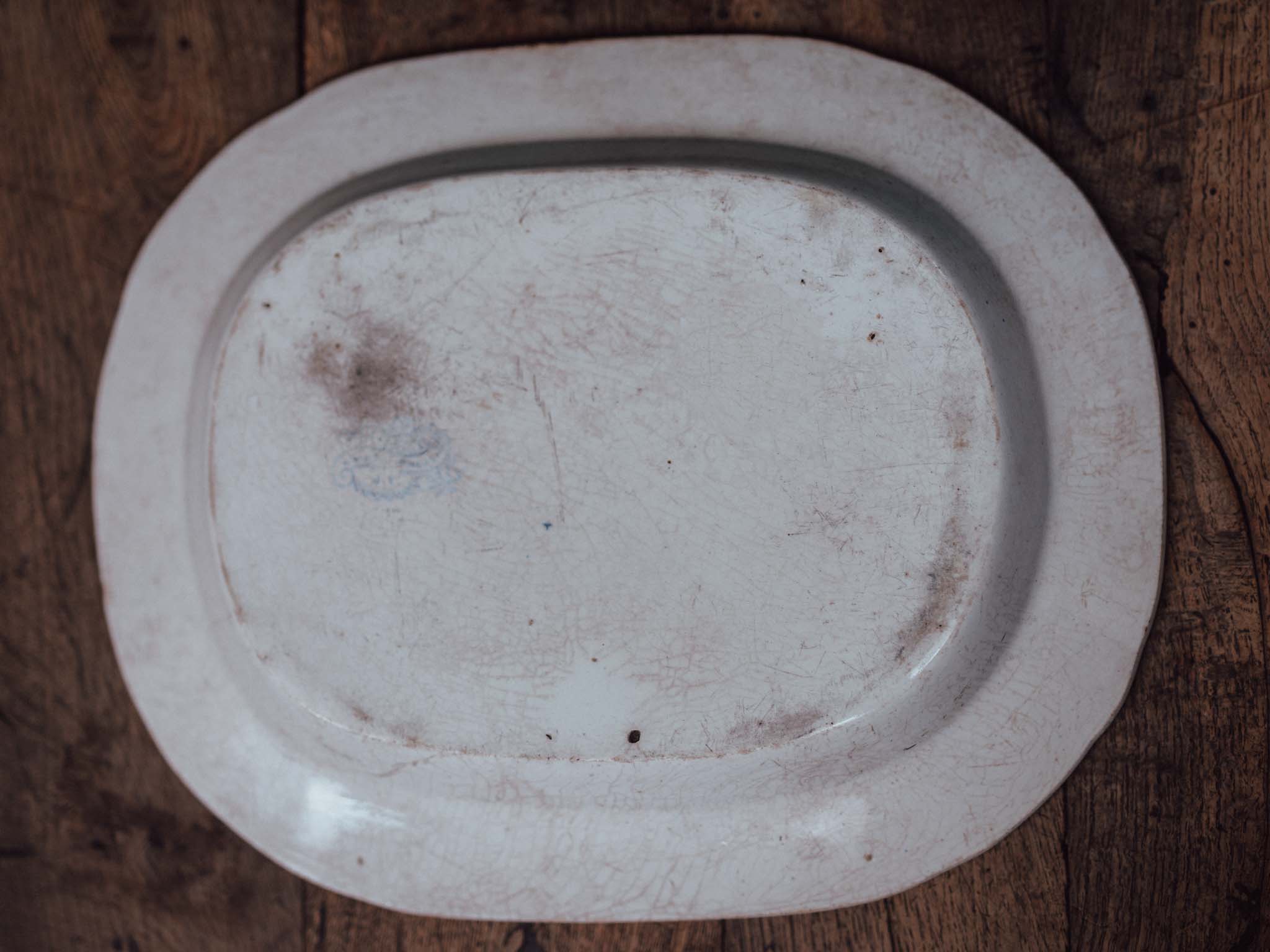 Large Victorian Blue & White 'Asiatic Pheasants' Platter, J. Tams, Staffordshire