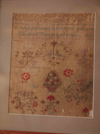 Needlework Sampler, Elizabeth Temple, c1826