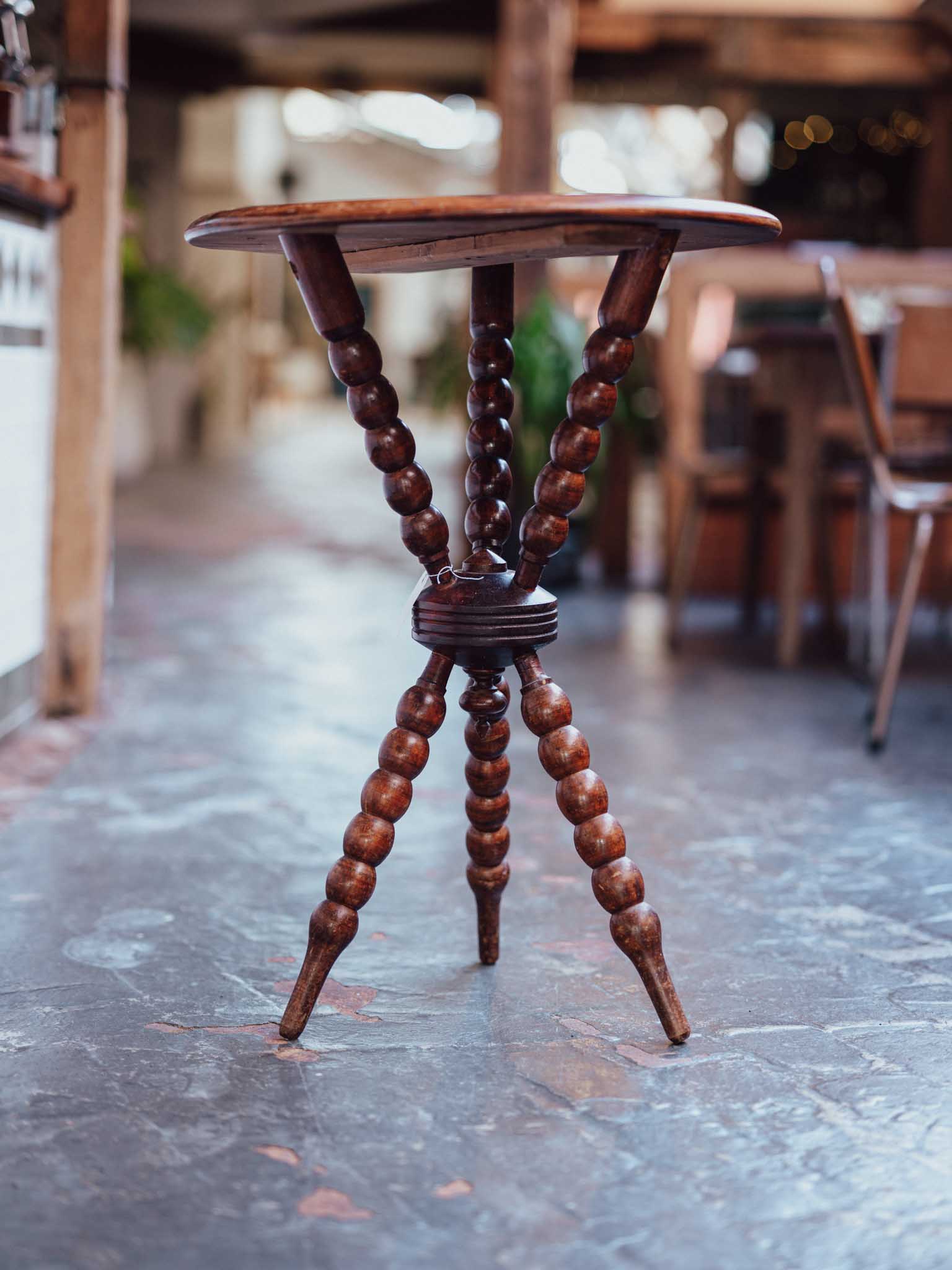 Colonial Kauri Bobbin-Leg Wine Table