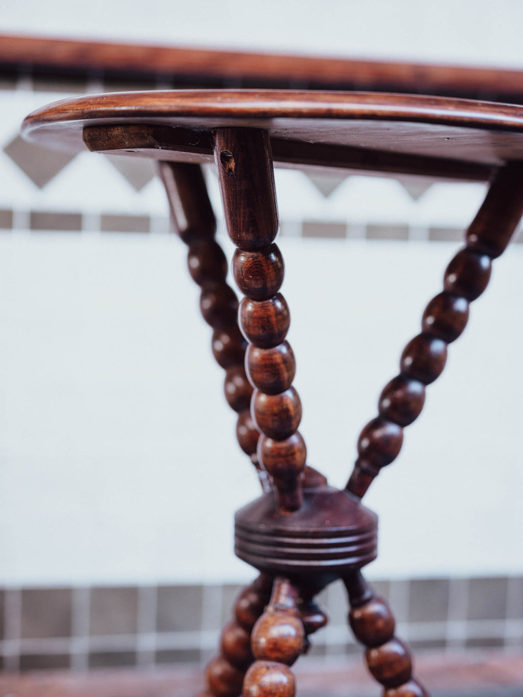 Colonial Kauri Bobbin-Leg Wine Table
