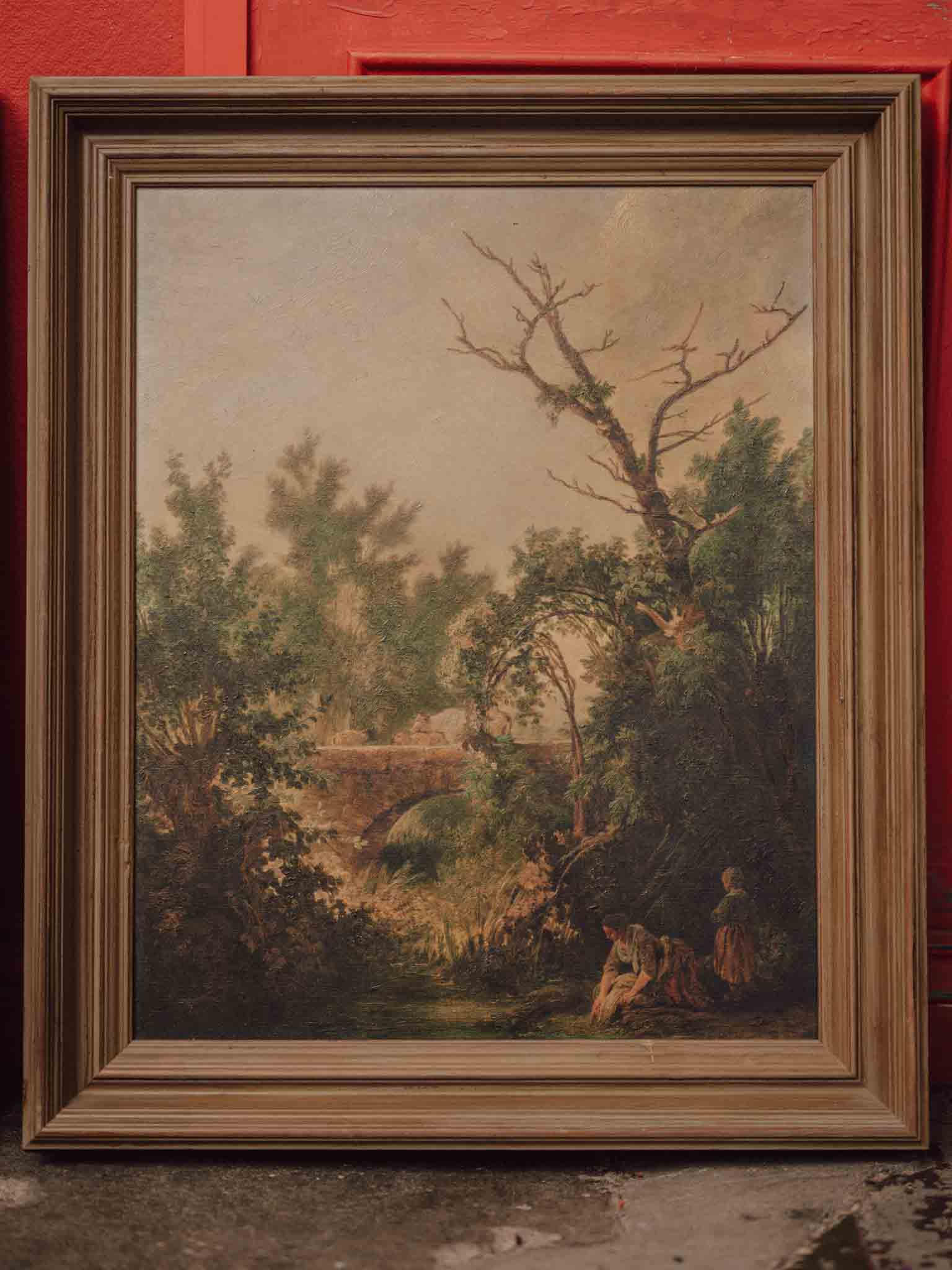 Pair of English Romantic Oil Paintings