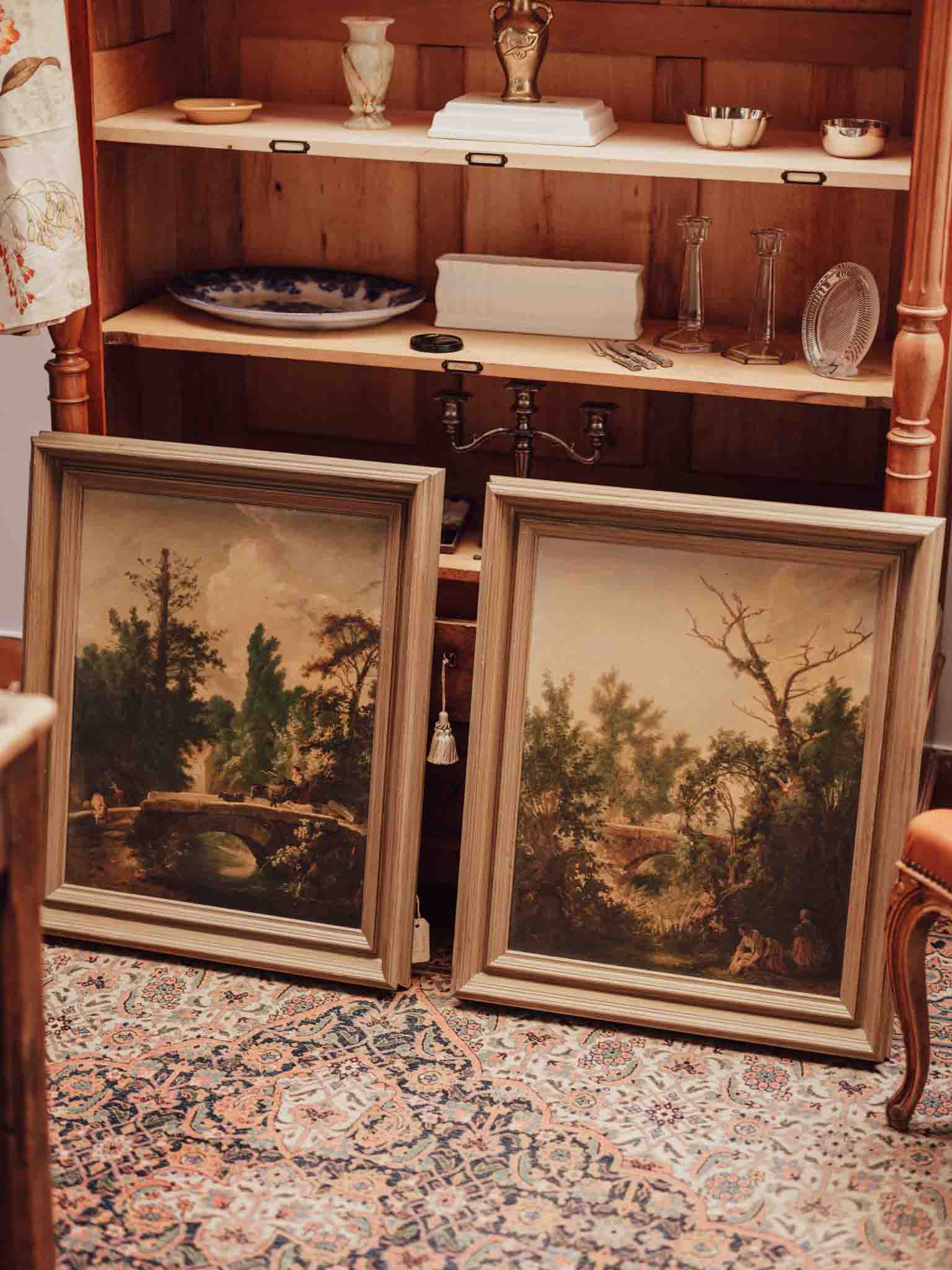 Pair of English Romantic Oil Paintings