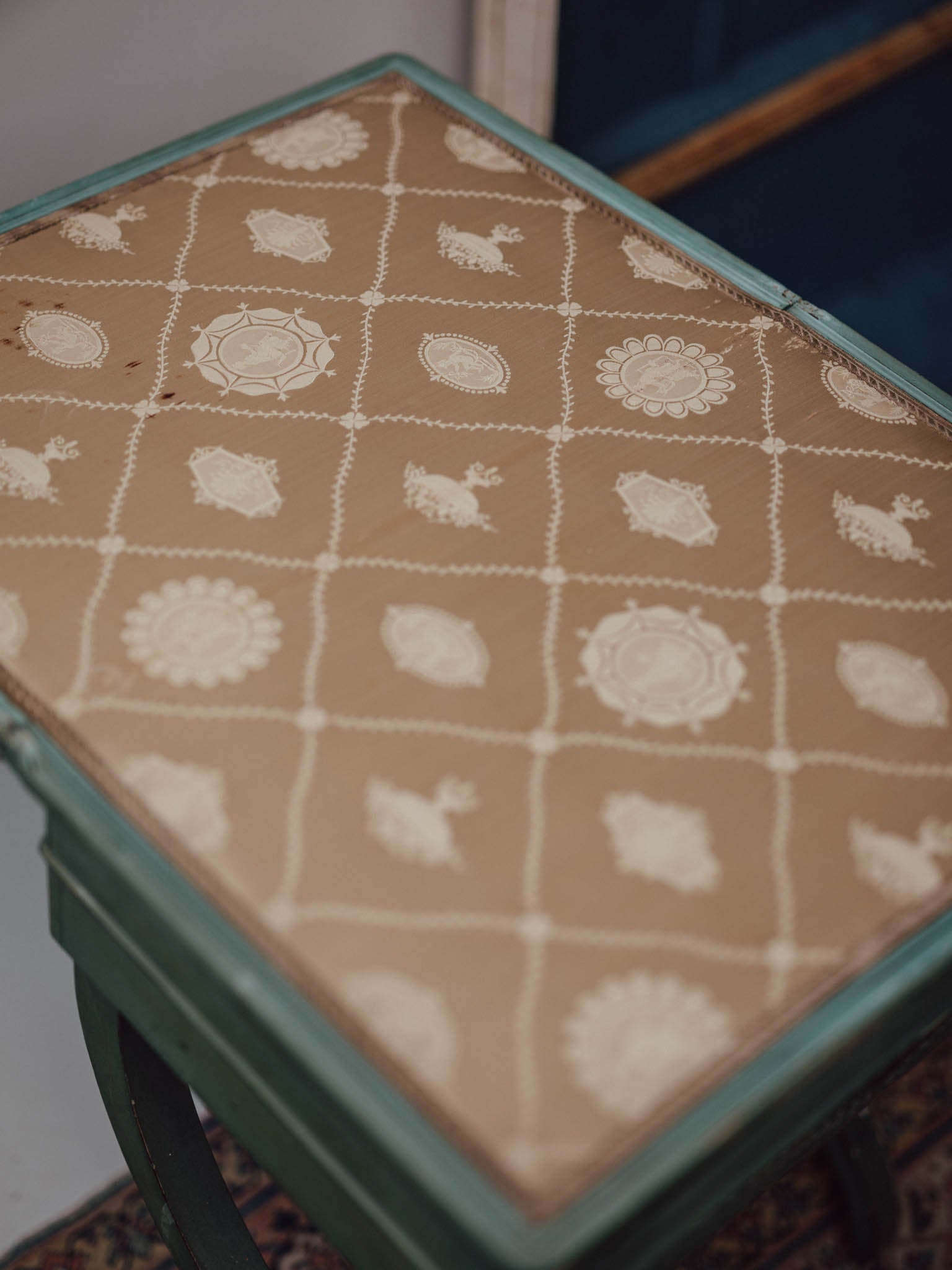 French Painted Work and Games Table, c1810-1840