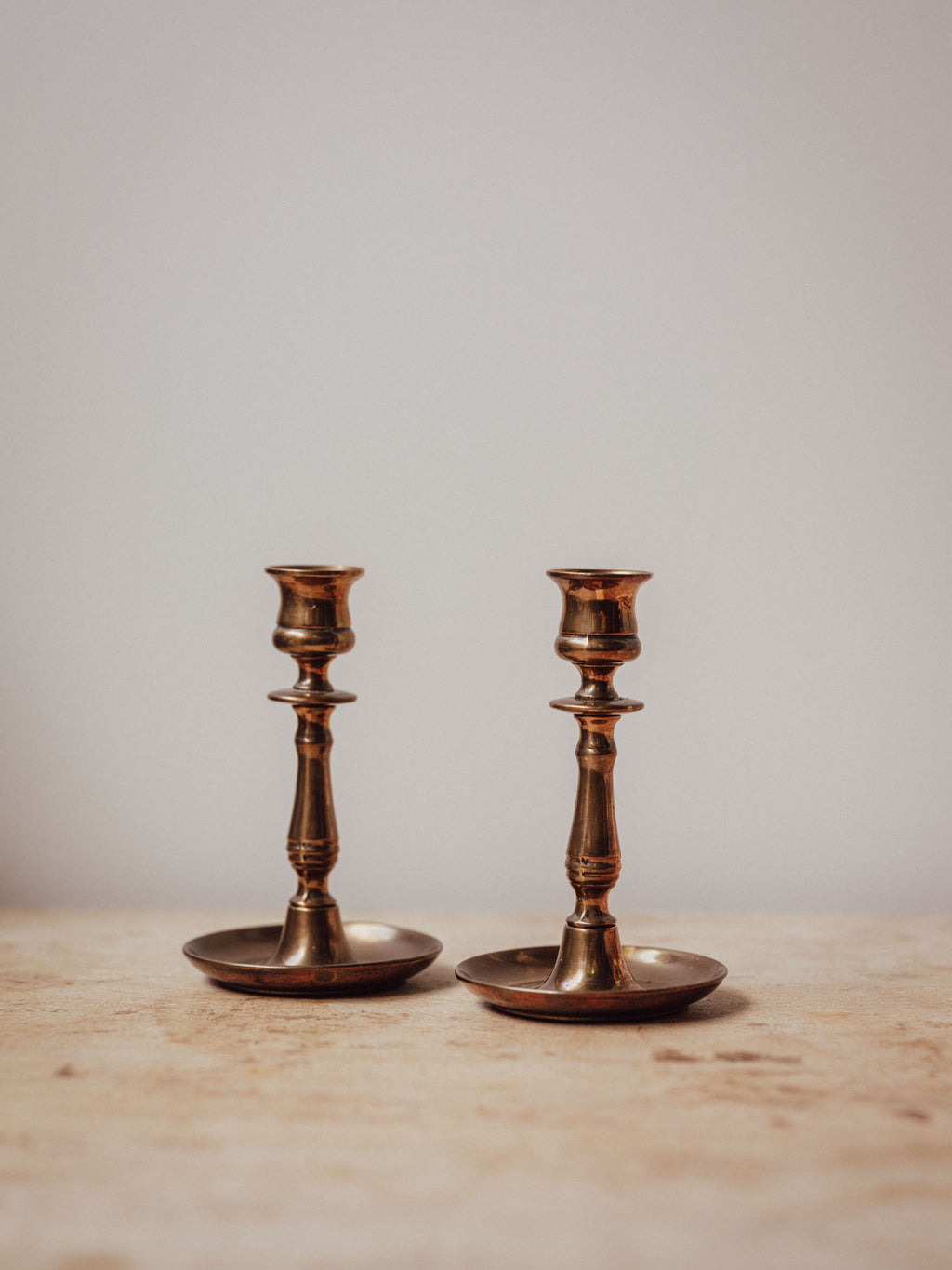 Pair of Vintage Brass Candlesticks