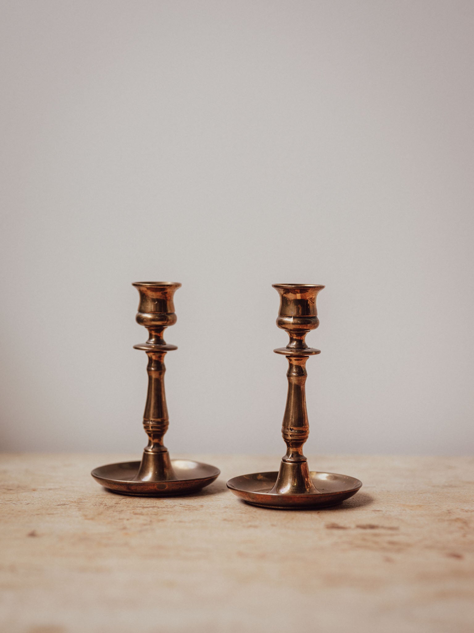 Pair of Vintage Brass Candlesticks