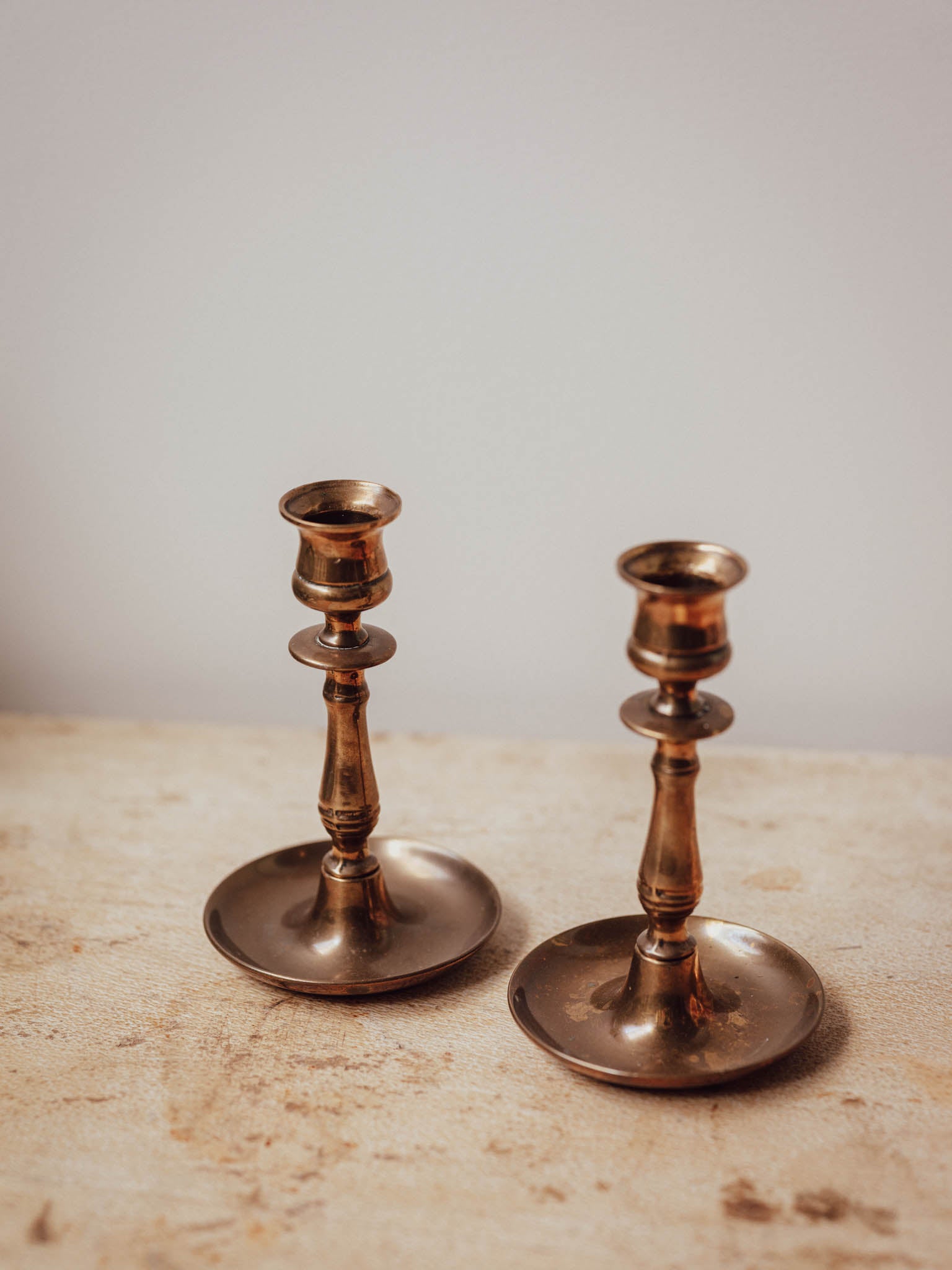 Pair of Vintage Brass Candlesticks