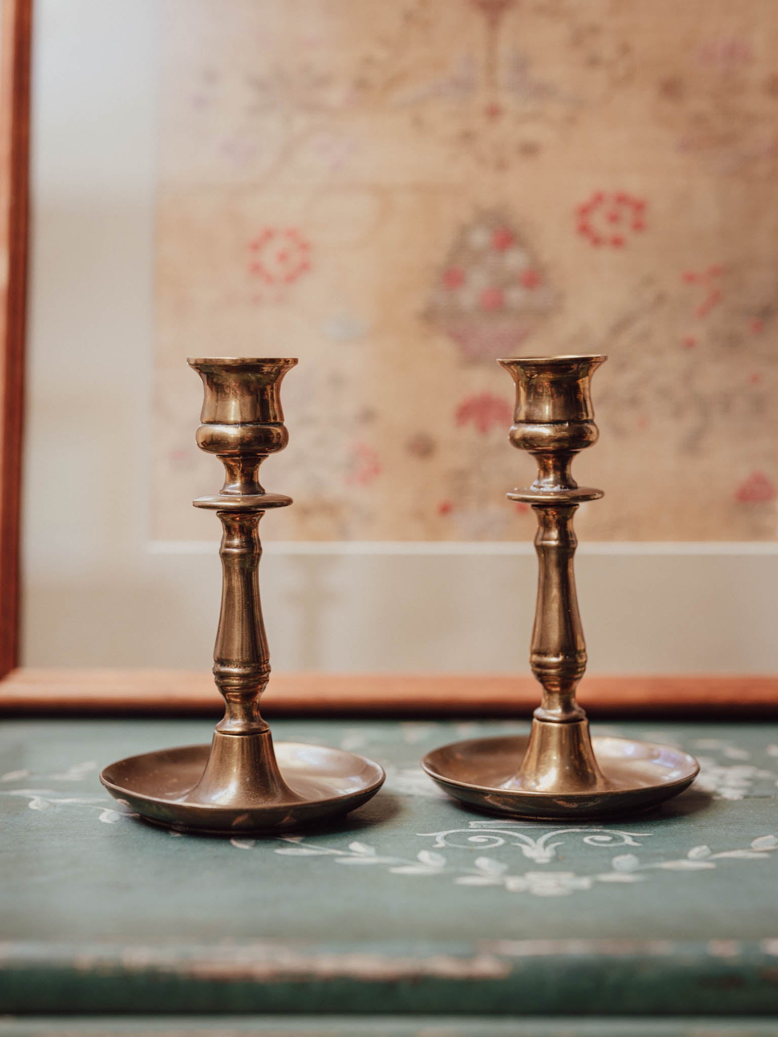 Pair of Vintage Brass Candlesticks