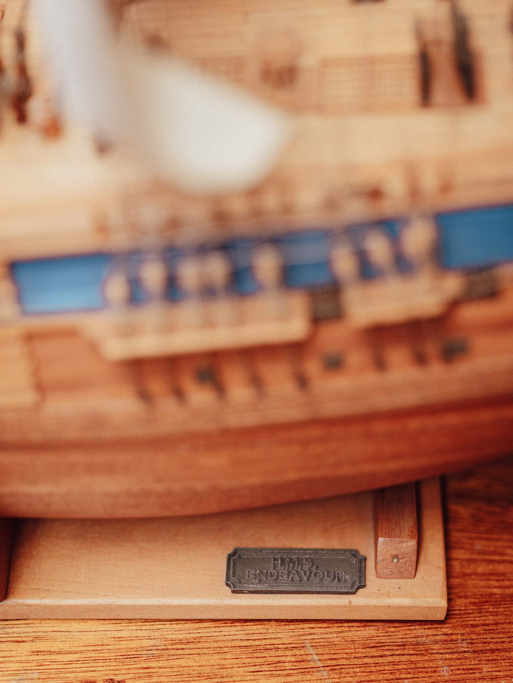HMB Endeavour Scale Model Ship on Stand