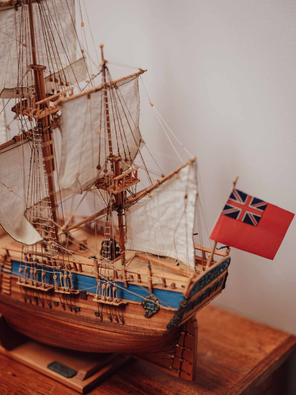 HMB Endeavour Scale Model Ship on Stand