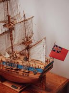 HMB Endeavour Scale Model Ship on Stand