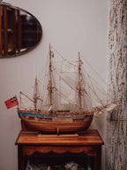 HMB Endeavour Scale Model Ship on Stand