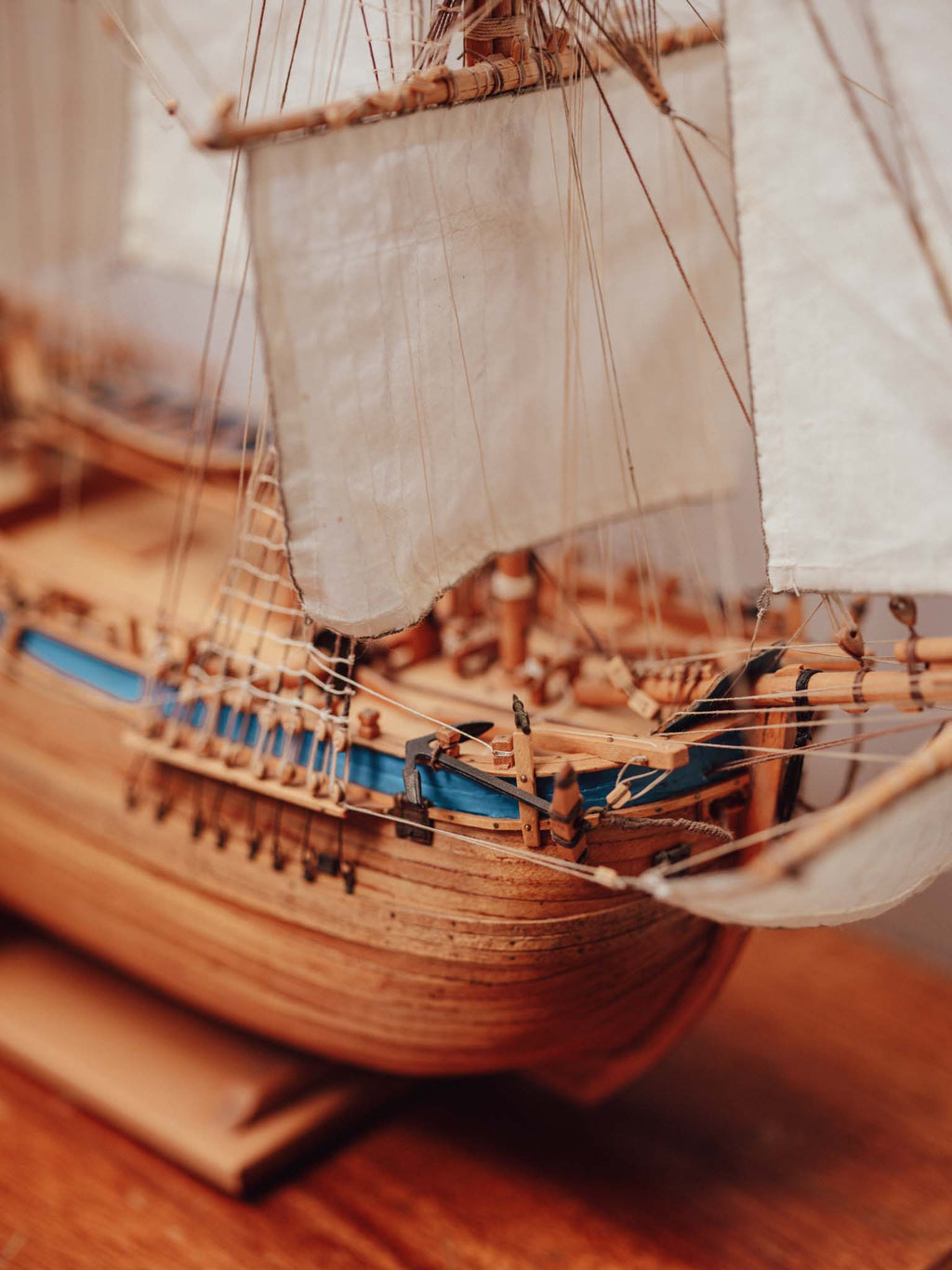 HMB Endeavour Scale Model Ship on Stand
