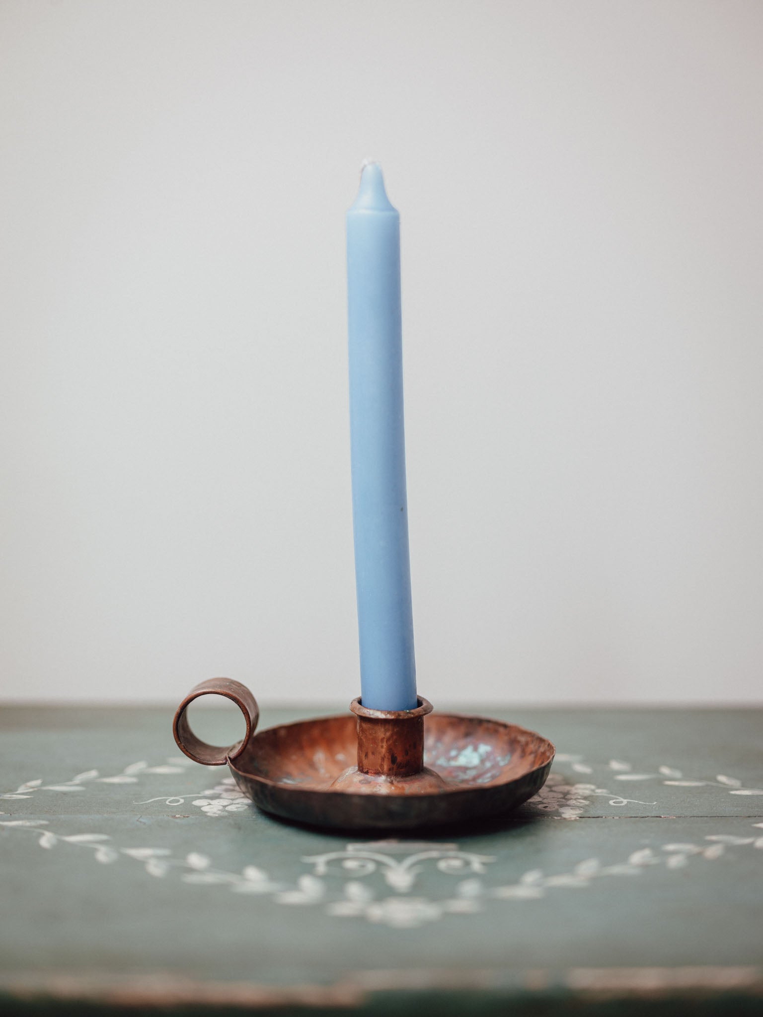 Hand-Hammered Copper Chamberstick