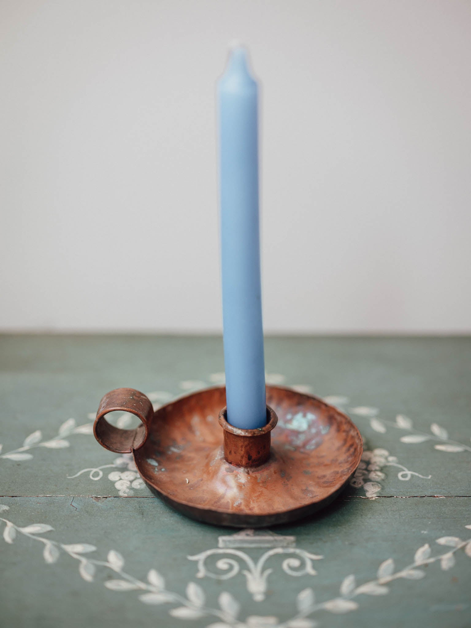 Hand-Hammered Copper Chamberstick
