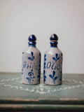 German Stoneware Oil and Vinegar  Bottles