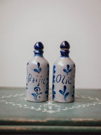 German Stoneware Oil and Vinegar  Bottles