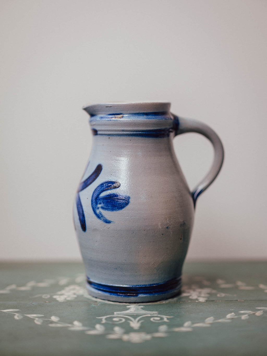 German Salt Glaze Stoneware Jug