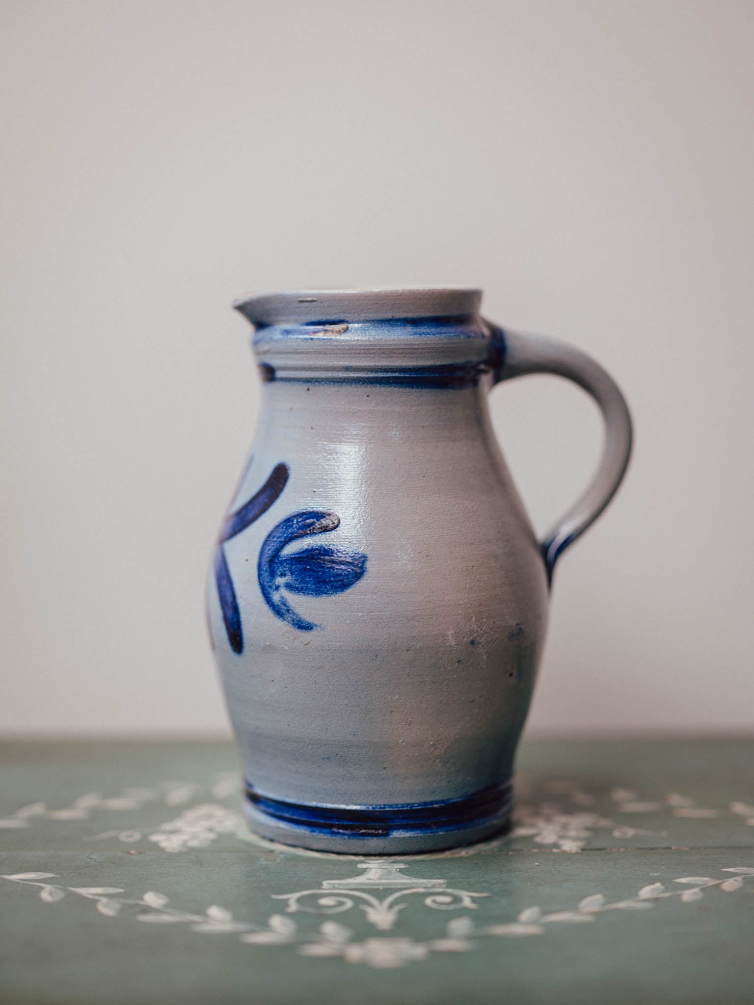 German Salt Glaze Stoneware Jug